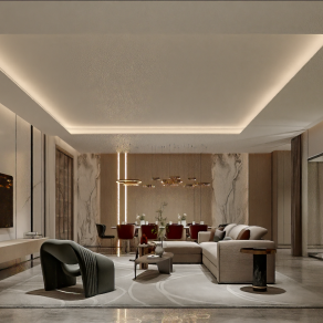 【CAD图纸】星光巨业家具展厅 效果图+CAD施工图