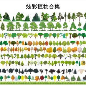 【CAD图纸】炫彩植物CAD平面图库合集