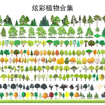 【CAD图纸】炫彩植物CAD平面图库合集