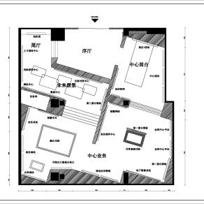 【CAD图纸】展厅室内设计平面方案