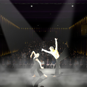 【CAD图纸】中国华润大厦艺术中心 效果图+施工图+彩平立面