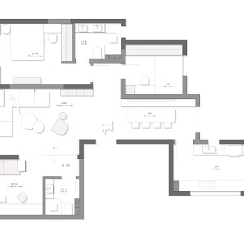 【CAD图纸】113㎡经典三改二CAD平面方案+PSD彩平