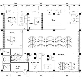 【CAD图纸】办公室内设计CAD平面方案