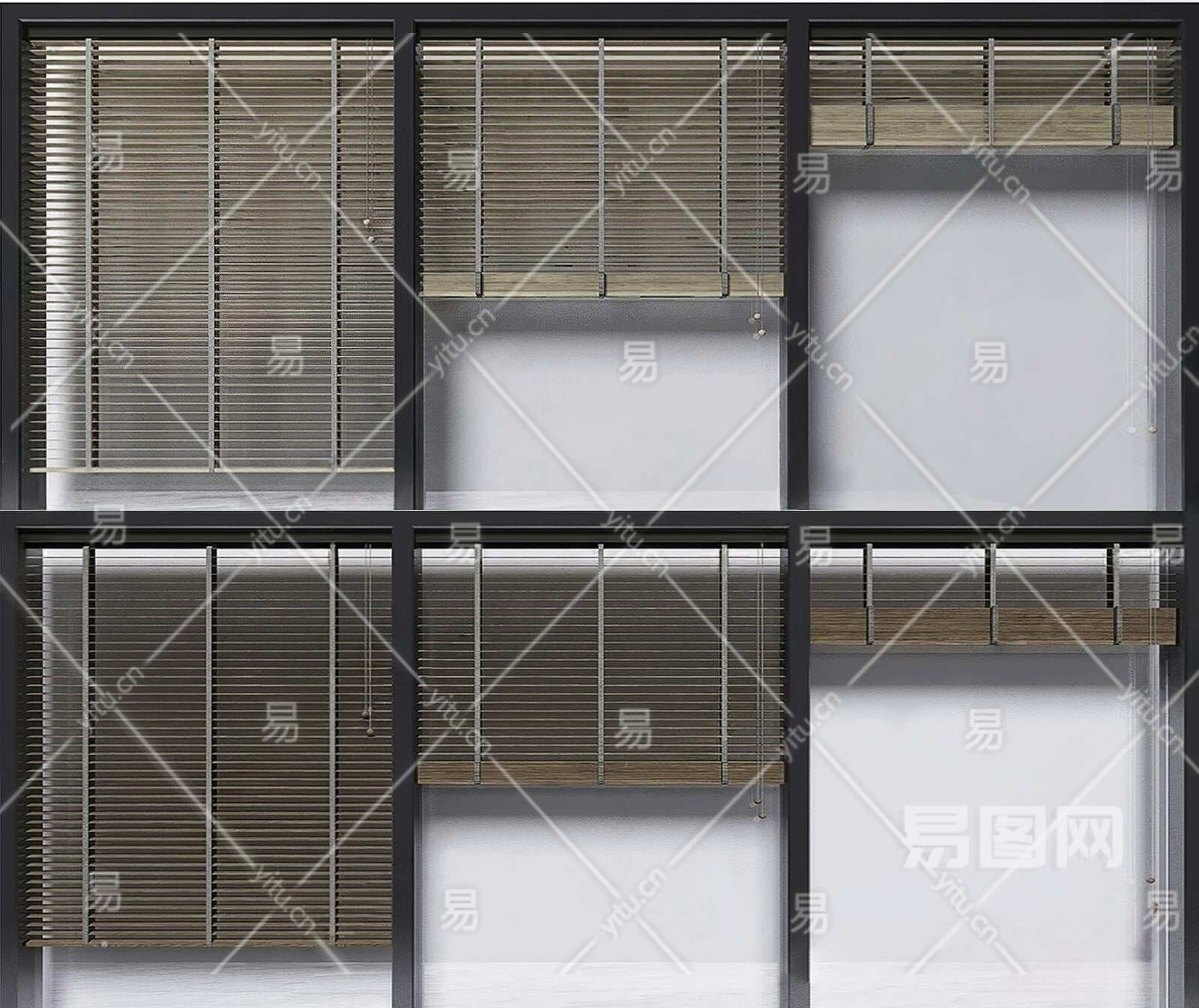 现代百叶帘3D模型下载_3d模型_模型图片_模型素材免费下载_3d模型免费下载-3d模型库