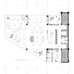 【CAD图纸】480㎡异形会所CAD平面方案+PSD彩平