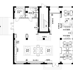 【CAD图纸】茶馆平面CAD方案