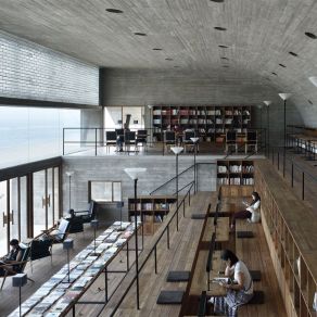 【CAD图纸】联书店海边公益图书馆 CAD施工图+效果图