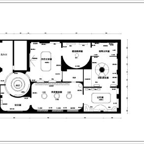 【CAD图纸】展厅室内平面方案