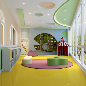 【CAD图纸】巴中第二所红太阳幼儿园 效果图+CAD施工图