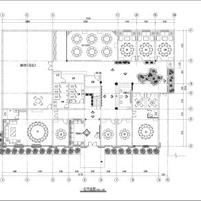 【CAD图纸】餐馆装修平面CAD方案