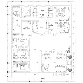 【CAD图纸】民宿平面布置图方案