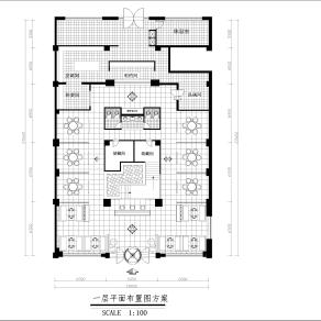 【CAD图纸】火锅店平面CAD方案