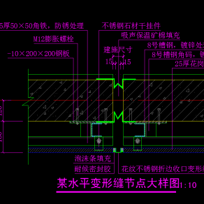 【CAD图纸】玻璃幕墙 钢结构 收口节点大样CAD图集