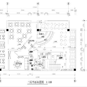 【CAD图纸】咖啡厅酒吧CAD平面方案