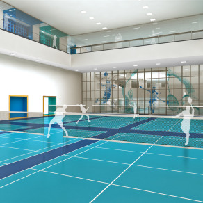 【CAD图纸】北京大学附属中学体育馆教学北楼 效果图+CAD平面图+CAD施工图