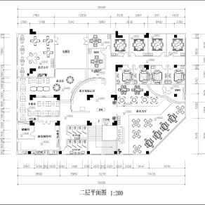 【CAD图纸】茶艺馆设计平面CAD方案