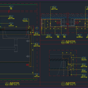 【CAD图纸】卫生间全套收口CAD图库丨排水+隔断+沉箱+地漏+卫浴