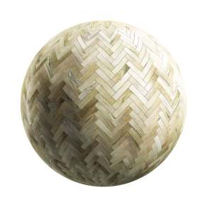 【材质】浅色人字形木板镶板