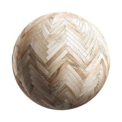 【材质】浅色人字形木板镶板BBR贴图