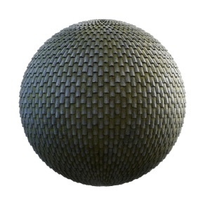 【材质】灰色的石屋顶有苔