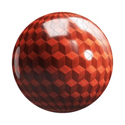 【材质】红立方木镶木地板BBR贴图