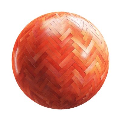 【材质】红色人字形木地板BBR贴图