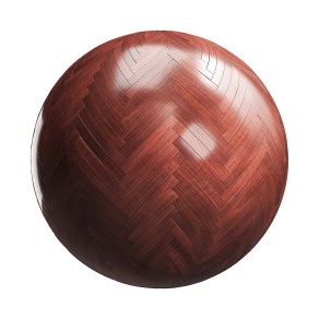 【材质】红色人字形木质镶木地板BBR贴图