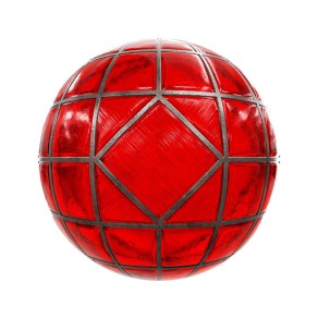 【材质】红色彩绘玻璃窗