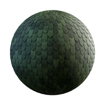 【材质】绿色鹅卵石屋顶