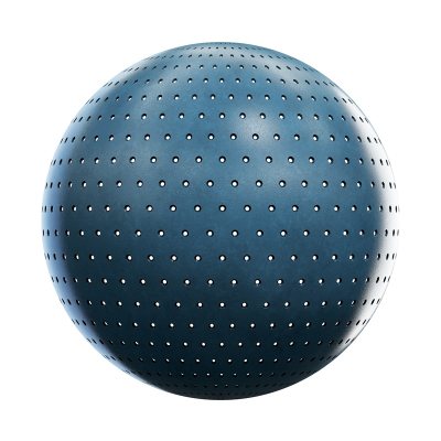 【材质】蓝色穿孔塑料