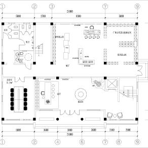 【CAD图纸】六堡茶茶展厅平面CAD方案