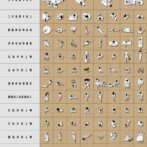 【CAD图纸】200个人物俯视CAD素材图库