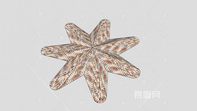 七角海星动物su模型下载sketchup草图大师skp模型
