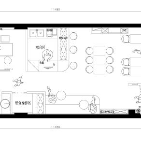 【CAD图纸】咖啡店平面方案
