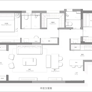 【CAD图纸】98㎡经典3改2CAD平面方案+PSD彩平