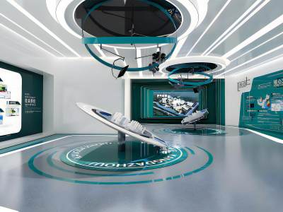 现代机器设备展厅模型