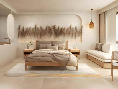 侘寂风民宿客房模型