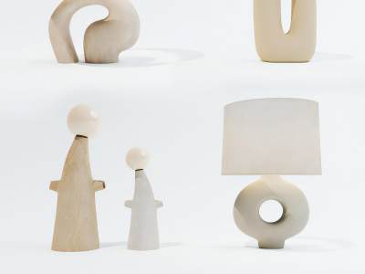 现代侘寂风台灯