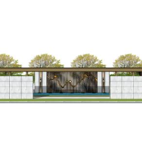 新中式入口大门