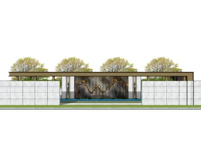 新中式入口大门