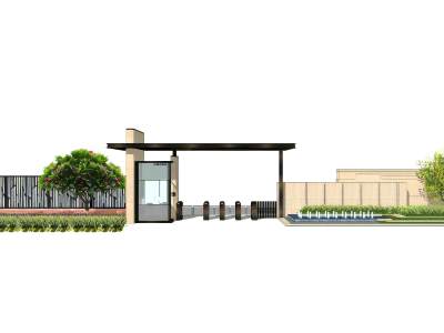 新中式入口大门