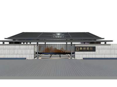 新中式入口大门