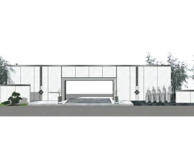 新中式入口大门