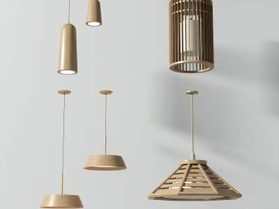 新中式木质吊灯