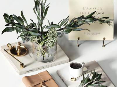 现代咖啡花束装饰套装组合