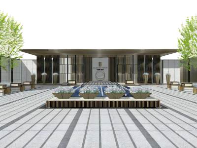 新中式入口大门