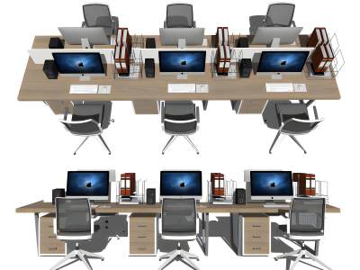 现代办公桌椅员工工位联排办公桌