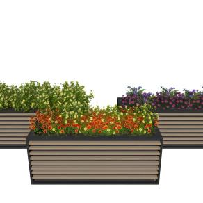 现代花坛花池植物花箱鲜花植物