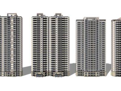 现代高层住宅楼