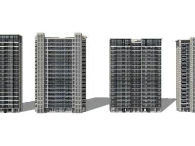 现代高层住宅楼